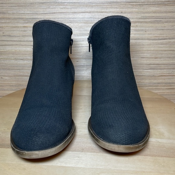 KENSIE Gerona Perforated Suede Ankle Booties, Dark Gray, US 10 - Picture 3 of 10